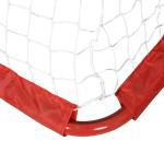 Conjunto de 2 balizas de futebol dobráveis ​​com rede Tetrolon 90x36x 60cm vermelho