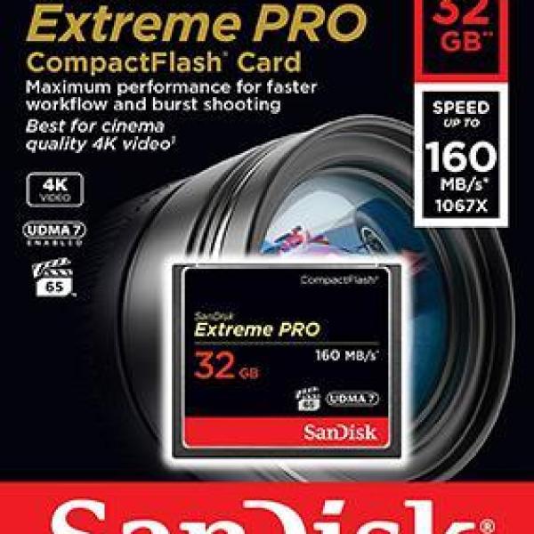 Cartão de Memória Extreme Pro CF 32GB - SANDISK