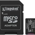 Cartão de Memória Canvas Select Plus Gen3 512GB MicroSDXC UHS - I Classe 10 + Adaptador - KINGSTON