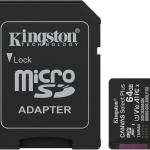Cartão de Memória Canvas Select Plus Gen3 64GB MicroSDXC UHS - I Classe 10 + Adaptador - KINGSTON