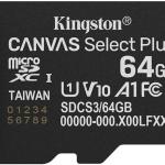 Cartão de Memória Canvas Select Plus Gen3 64GB MicroSDXC UHS - I Classe 10 - KINGSTON