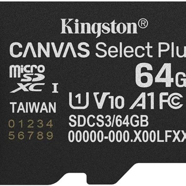 Cartão de Memória Canvas Select Plus Gen3 64GB MicroSDXC UHS - I Classe 10 - KINGSTON