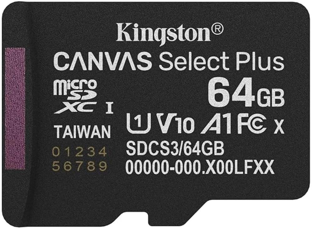 Cartão de Memória Canvas Select Plus Gen3 64GB MicroSDXC UHS - I Classe 10 - KINGSTON