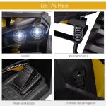 Quadriciclo Elétrico 12V com Farol Música Pneus Suspensão Botões Avance Retrocesso 3 - 5 Anos Amarelo 100x65x73cm