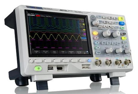 Osciloscópio Digital 4 Canais 100MHz 7 Cores USB / LAN - SIGLENT