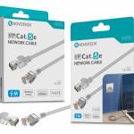 Cabo de Rede Novoteck UTP Cat.5e SE-003 – 5,0m, RJ45,Alta Velocidade 1000 Mbps, 250MHz