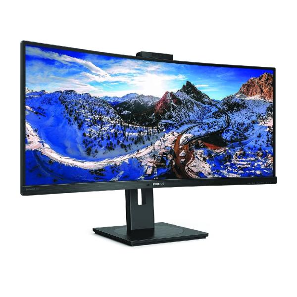 Monitor Philips Curvo 34" VA WQHD Hdmi DisplayPort Usb - C Colunas Webcam Has 346P1CRH — Recondicionado