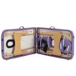 Marquesa de Massagem Dobrável Marquesa com Altura Ajustável 61 - 88 cm Desenho Ergonómico Fácil de Transportar 185x60 cm Roxo