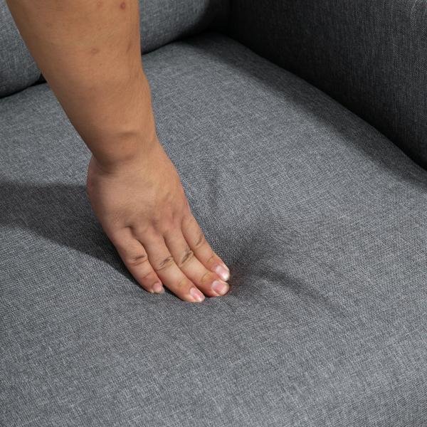 Poltrona Relax Reclinável até 155° Poltrona Reclinável Manual Estofado para Pessoas com Altura Inferior 195 cm 67x87x98 cm Cinza