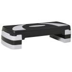 Step para Exercício Aeróbico Plataforma Step com Altura Ajustável em 3 Níveis com Carga Máxima 150kg para Exercício em Academia Casa 80x31x10 - 20cm Preto e Branco