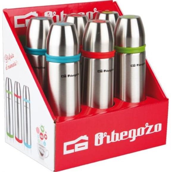 Expositor 6x Termo Inox (3 Cores) p/ Liquidos (0,5L) - ORBEGOZO