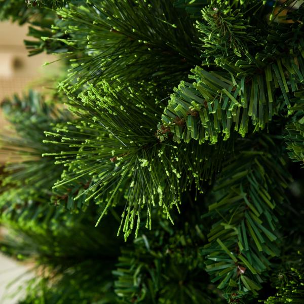 Árvore de Natal Artificial 180 cm Árvore de Natal com 648 Ramos Fácil de Montar e Base Desmontável de Aço Ø70x180 cm Verde