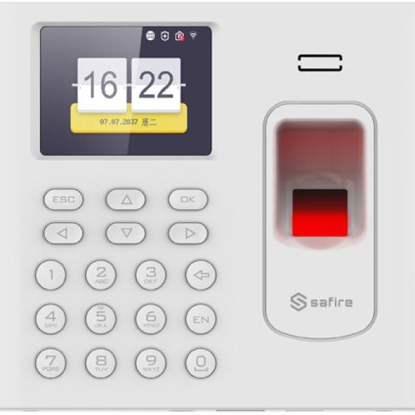 Leitor Biométrico Autónomo de Presença c/ Impressão Digital, Cartão EM e Password - SAFIRE