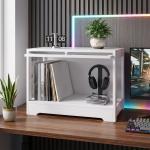 Vitrine Expositora para Coleções com Porta Acrílica Elevatória Deslizante para Figuras Decorativas 59x30x40 cm Branco