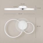 Candeeiro de Teto LED 40W Candeeiro Moderno com Iluminação LED 3000K/4000K/6500K 59x38x7,4 cm Branco