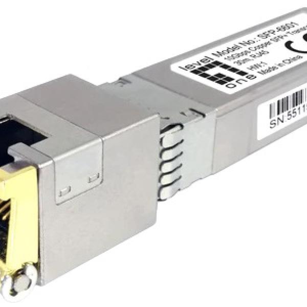 Módulo Transcetor de Rede 10000Mbit/s SFP+ RJ45 30M SFP - 6601 - LEVELONE