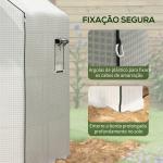 Cobertura de Substituição para Estufa 140x143x190 cm com Janela Porta Anti - UV Proteção de Plantas para Jardim Branco