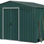 Casa Galpão Abrigo Metálico c/ Portas Correr 304,5x243x214,5cm (7,4m2) Verde - SUNGARDEN