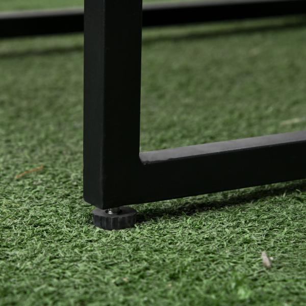 Conjunto de 3 Peças de Jardim com 2 Cadeiras de Vime com Encosto Dobrável e Almofadas e Mesa de Vidro Natural e Preto