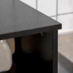 Aparador Auxiliar para Microondas Buffet de Cozinha com 2 Armários com Portas 1 Gaveta e Prateleiras 90x40x120 cm Preto