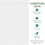 Cobertura de Estufa de Túnel 3x2x2m Cobertura de Substituição de Estufa Polietileno com 6 Janelas e Portas Enroláveis Branco