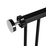 Barreira de Segurança para Animais de Estimação Extensível para Escadas e Portas Barreira de Segurança para Cães 76 - 107x76 cm Preto