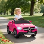 Carro Elétrico para Crianças 12V Controlo Remoto Motor Duplo MP3 Passeio Mercedes - Benz GLC Coupé 105x68x50 cm Rosa