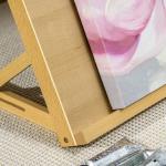 Cavalete de Mesa Dobrável em Madeira com Ângulo Ajustável 75,8x51 cm Formato A2 para Pintura e Esboços, Madeira Natural