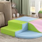 Conjunto de 6 Blocos de Espuma para Crianças de 12 - 36 Meses Brinquedo Educativo de Construção 150x100x24 cm Multicor