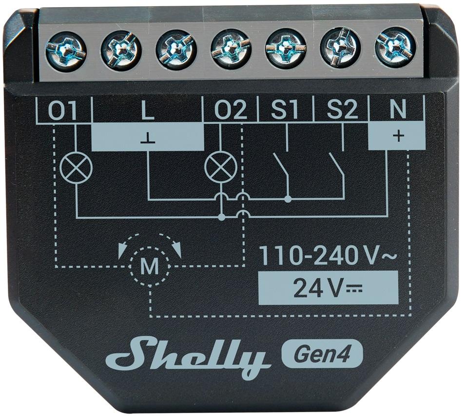 Módulo Interruptor Duplo 2PM Gen4 Wi - Fi p/ Estores c/ Medição de Energia - Shelly 2PM Gen4