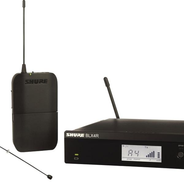 Central Microfone UHF MX53 s/ Fios c/ Microfone Headgege (Preto) - SHURE