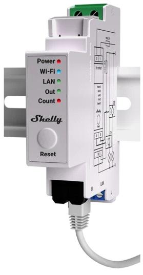 Módulo Medidor de Consumo Monofásico Wi - Fi + 2 TI´s de 50A (2 Canais) - Shelly Pro EM - 50