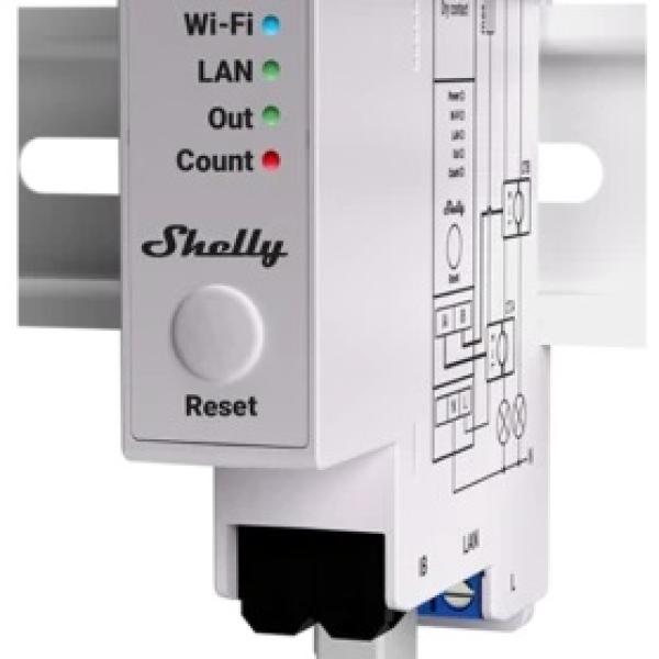 Módulo Medidor de Consumo Monofásico Wi - Fi + 2 TI´s de 50A (2 Canais) - Shelly Pro EM - 50