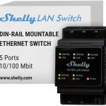 Módulo p/ Calha DIN c/ 5 Relés p/ Automação Ethernet LAN 10/100mbps 110/240VCA - Shelly LAN Switch