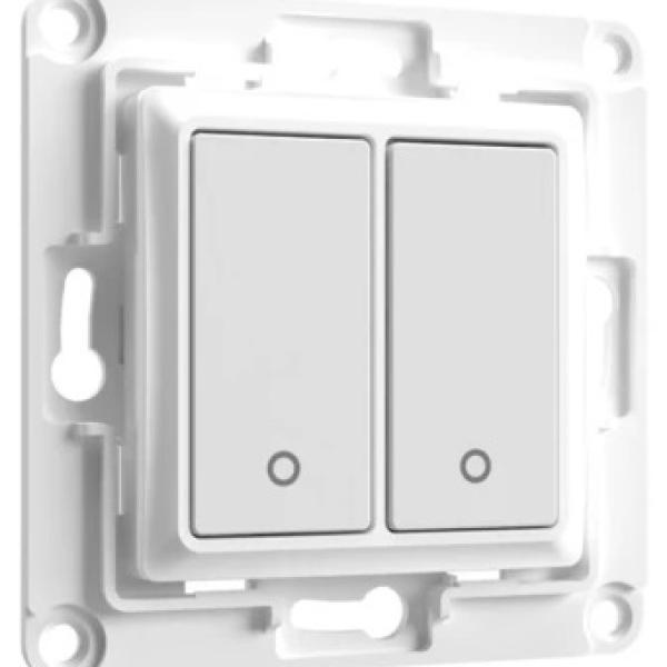 Interruptor de Parede 2 Botões p/ Módulos Shelly (Branco) - Shelly Wall Switch 2