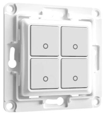 Interruptor de Parede 4 Botões p/ Módulos Shelly (Branco) - Shelly Wall Switch 4