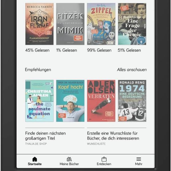 Leitor E - Book Shine Color 6 16GB Wi - Fi Ecrã Tátil (Preto) - TOLINO