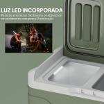 Geleira Portátil Elétrica 45L Geleira de Carro - 20℃ a +20℃ 12V/24V com Rodas Compressor e Ecrã LED 64,5x43,5x53 cm Verde