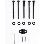 Kit de Instalação de Porta de Correr de madeira Guia de trilhos com parafusos carga 90kg Kit de acessórios de ferragens para portas deslizantes de madeira