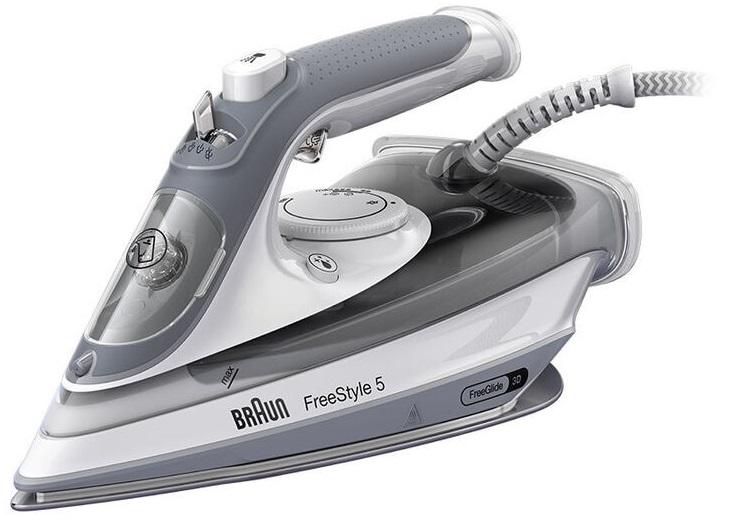 Ferro de Engomar a Vapor TexStyle 5 SI 5078 c/ Base EloxalPlus 2800W FreeGlide 3D (Cinza) - BRAUN