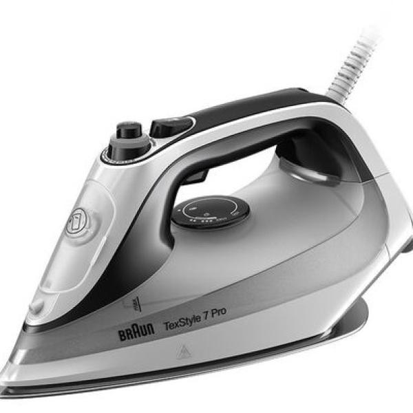 Ferro de Engomar a Vapor TexStyle 7 Pro SI7149WB 2900W (Preto/Branco) - BRAUN