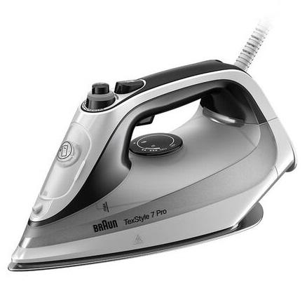 Ferro de Engomar a Vapor TexStyle 7 Pro SI7149WB 2900W (Preto/Branco) - BRAUN