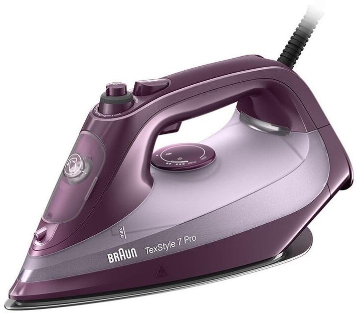 Ferro de Engomar a Vapor TexStyle 7 Pro SI7181VI c/ Base EloxalPlus 3100W (Violeta) - BRAUN