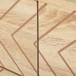 Cómoda com 5 Gavetas Estilo Retrô Móvel Auxiliar de Madeira para Sala de Estar Corredor 80x39,5x110 cm Madeira e Preto