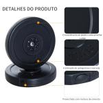 Conjunto de 4 discos de peso de 5 kg e 10 kg com orifício de Ø25 mm preto