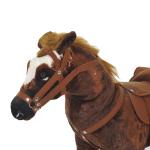 Cavalo de Brinquedo para Crianças acima de 3 Anos com Sons Realistas 85x28x60 cm Marrom