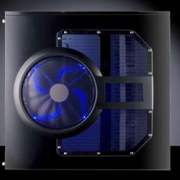 Painel lateral transparente para Noble/Hummer/Achilles com ventoinha LED azul de 19 cm - NEW (recondicionado)