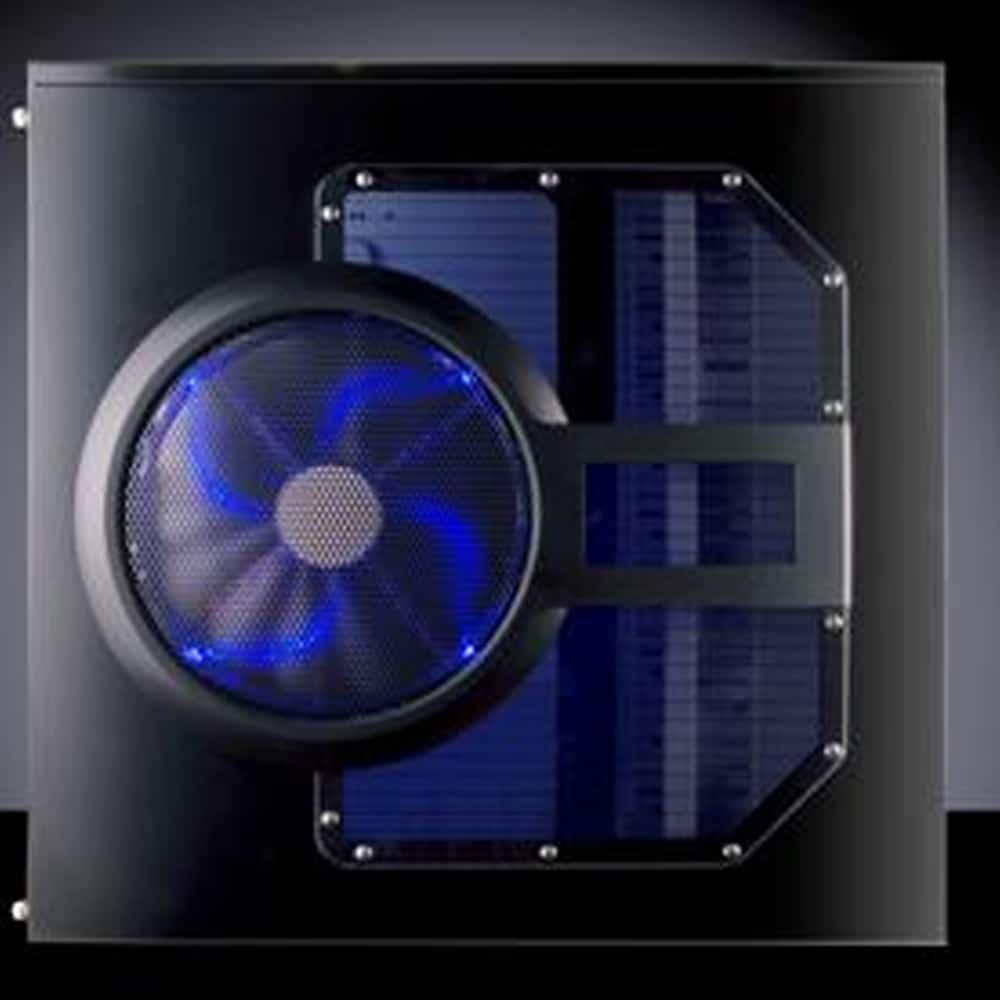 Painel lateral transparente para Noble/Hummer/Achilles com ventoinha LED azul de 19 cm - NEW (recondicionado)