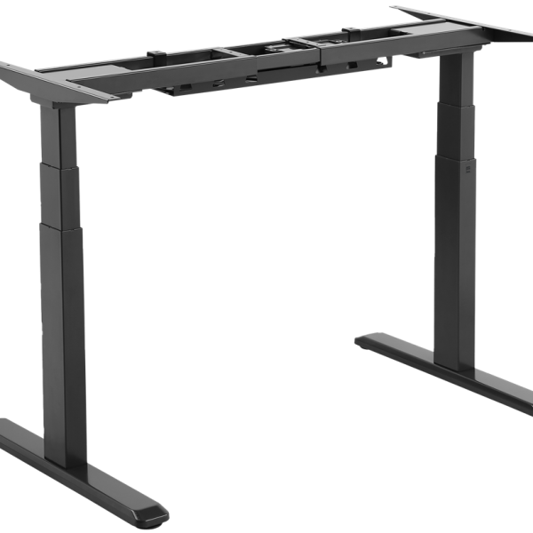 Estrutura Ajustável p/ Mesa de Escritório c/ Duplo Motor e 3 Segmentos (Preto) - PHOENIX