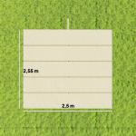 Cobertura para Pérgola 2,5x2,55cm Teto de Substituição Retrátil para Pérgola com 10 Orifícios de Drenagem Creme